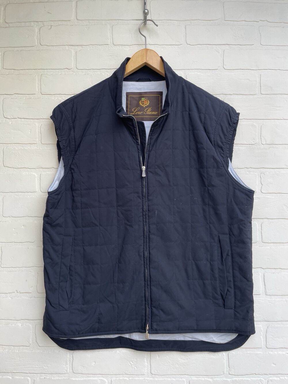 Lora Piana Navy Men’s Lined Vest